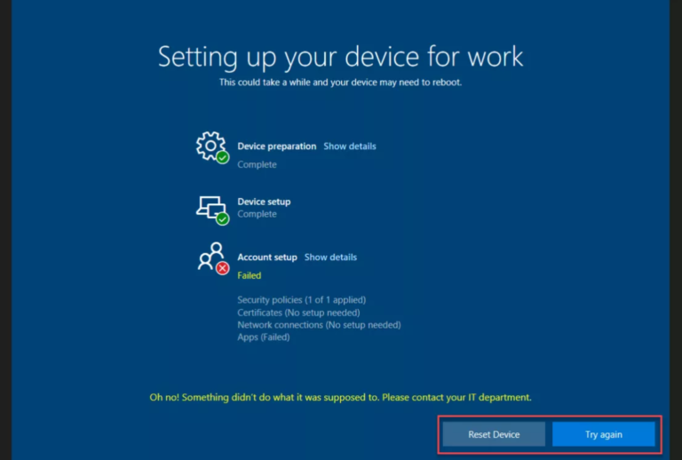 Windows Autopilot Enrollment Status Page in Microsoft Intune sepago