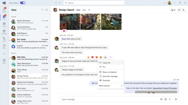 Copy Links To Group Chat Messages Microsoft Teams