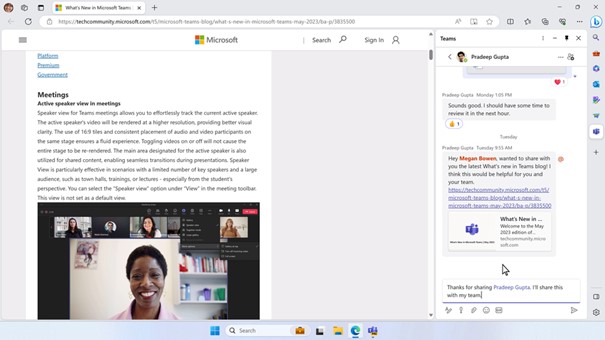 Eingebetteter Chat Microsoft Edge Browser