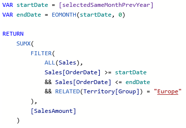 Dax Code Mehrmonatigen Zeitraeume - Unterschiede